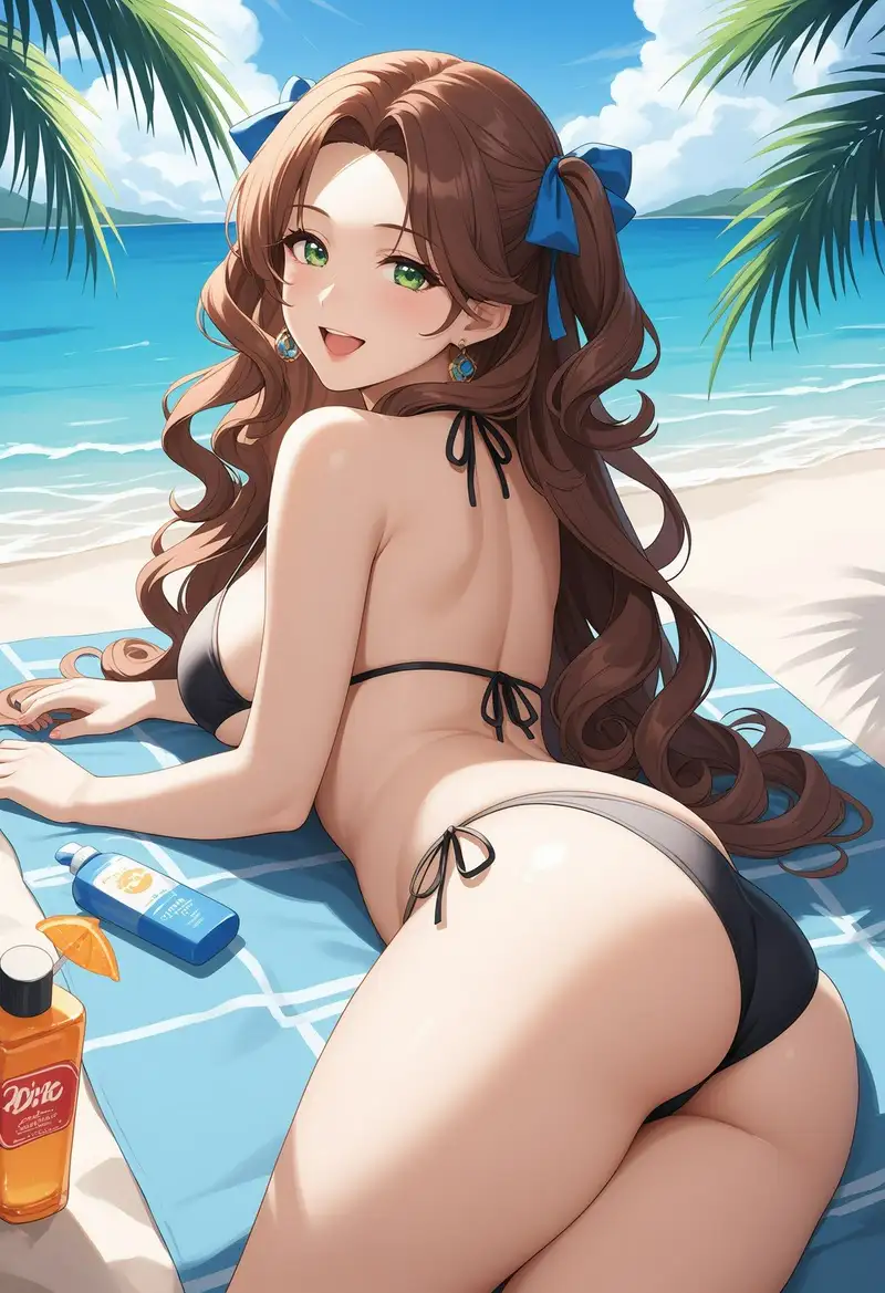 Waifu anime bikini đi biển khí chất nổi bật  